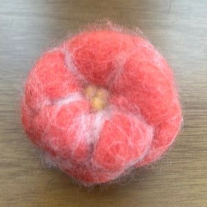Felted Flower Pin - Handmade